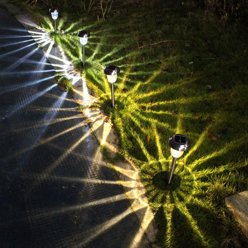 Słoneczne lampy ogrodowe ze stali nierdzewnej